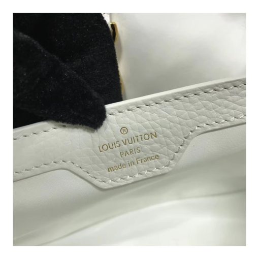 Louis Vuitton Taurillon Leather And Python Capucines BB N92039 White - Image 9