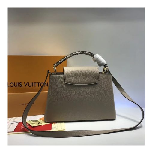 Louis Vuitton Taurillon Leather And Python Capucines BB N92039 Grey - Image 5