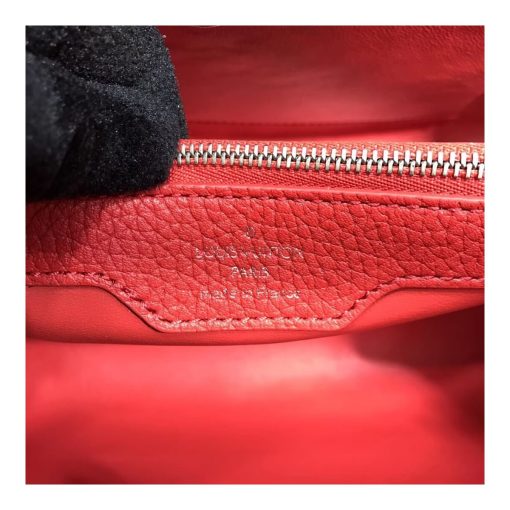 Louis Vuitton Taurillon Leather And Python Capucines MM N91711 Red - Image 9