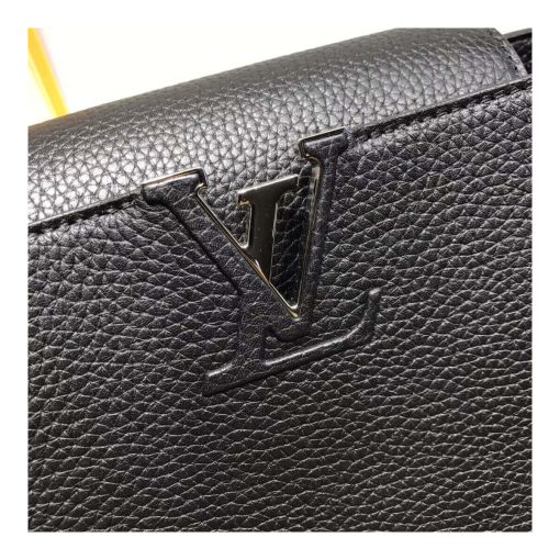 Louis Vuitton Taurillon Leather And Python Capucines MM N91711 Black - Image 3