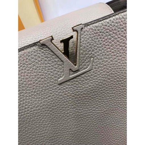 Louis Vuitton Taurillon Leather And Python Capucines MM N91711 Grey - Image 4
