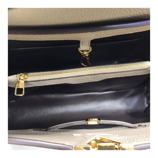 Louis Vuitton Taurillon Leather And Python Capucines MM N91711 Grey - Image 9