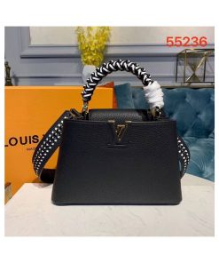 Louis Vuitton Taurillon Leather Capucines BB M55236 Black