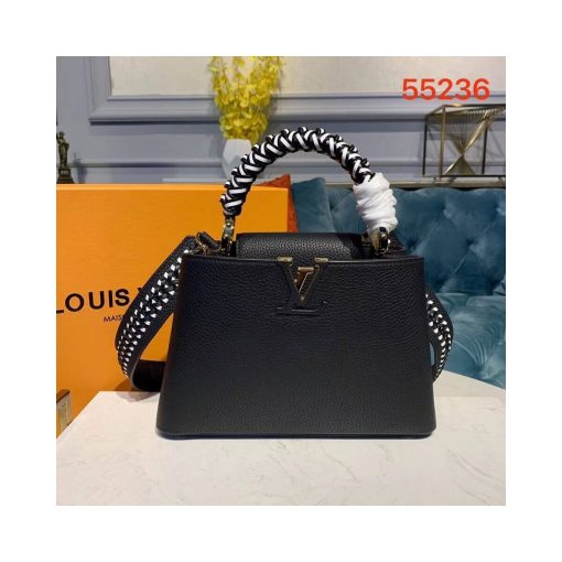 Louis Vuitton Taurillon Leather Capucines BB M55236 Black