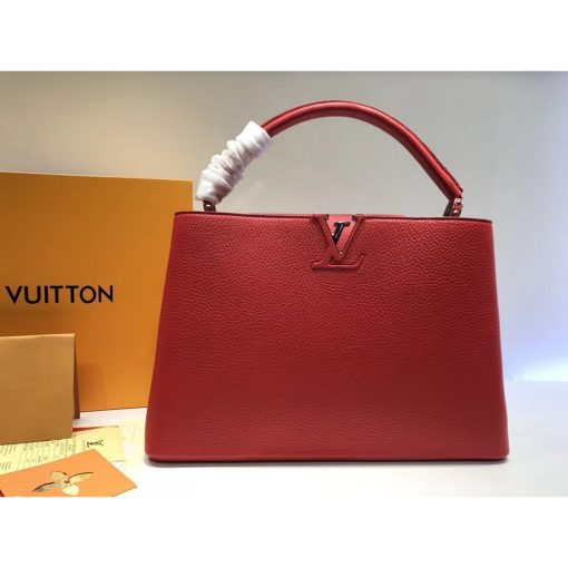 Louis Vuitton Taurillon Leather Capucines MM M48864 Red - Image 2
