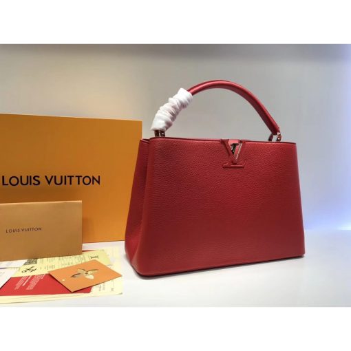 Louis Vuitton Taurillon Leather Capucines MM M48864 Red - Image 3