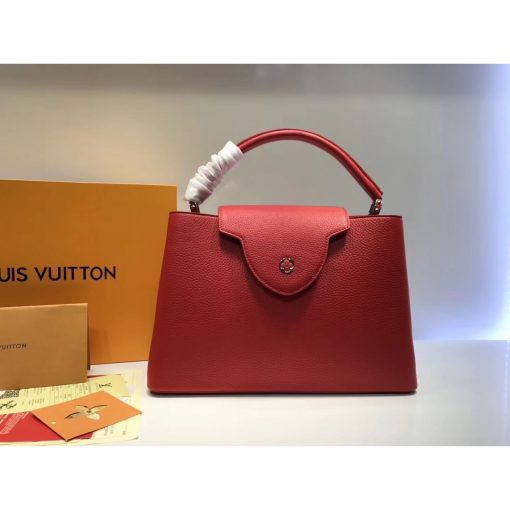 Louis Vuitton Taurillon Leather Capucines MM M48864 Red - Image 5