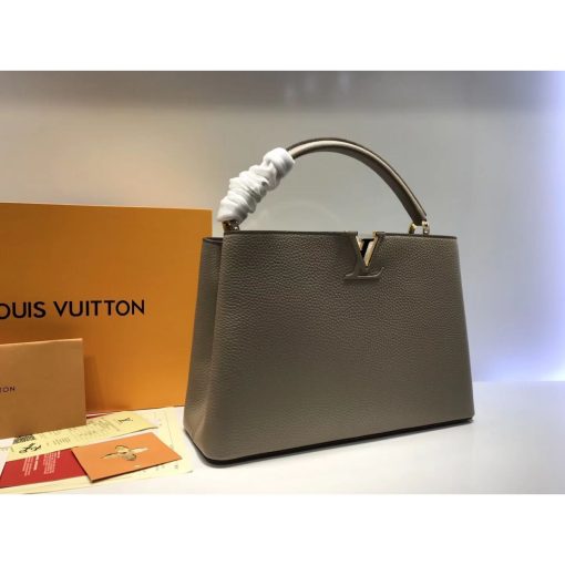 Louis Vuitton Taurillon Leather Capucines MM M48864 Grey - Image 3