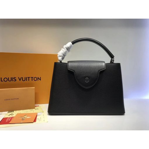 Louis Vuitton Taurillon Leather Capucines MM M48864 Black - Image 7