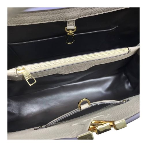 Louis Vuitton Taurillon Leather Capucines MM M48864 Grey - Image 7