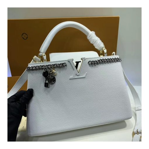 Louis Vuitton Taurillon Leather Capucines PM M52963 White - Image 2