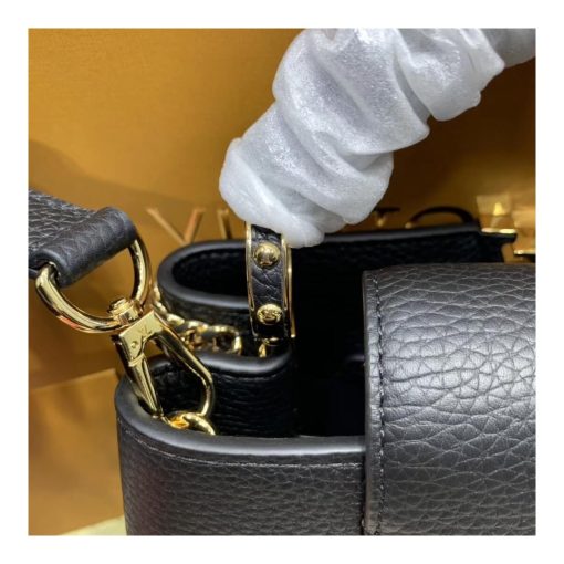 Louis Vuitton Taurillon Leather Capucines PM M52963 Black - Image 6