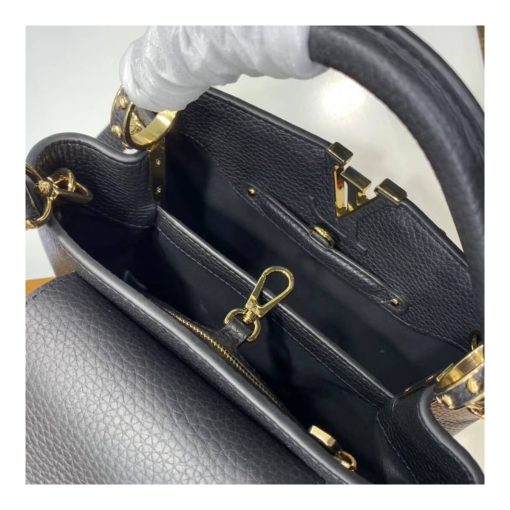 Louis Vuitton Taurillon Leather Capucines PM M52963 Black - Image 9