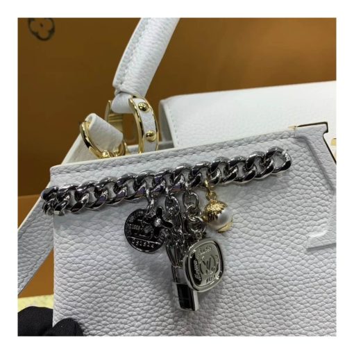 Louis Vuitton Taurillon Leather Capucines PM M52963 White - Image 3