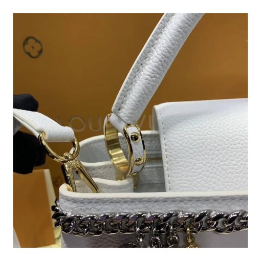 Louis Vuitton Taurillon Leather Capucines PM M52963 White - Image 5