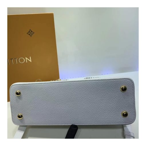 Louis Vuitton Taurillon Leather Capucines PM M52963 White - Image 6