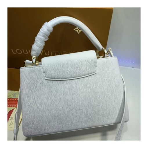 Louis Vuitton Taurillon Leather Capucines PM M52963 White - Image 7