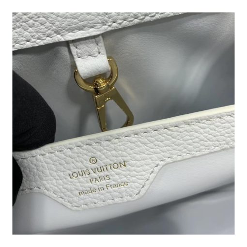 Louis Vuitton Taurillon Leather Capucines PM M52963 White - Image 9