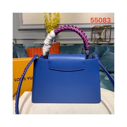 Louis Vuitton Taurillon Leather Capucines PM M55083 Blue - Image 3