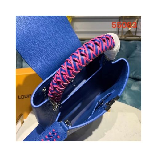 Louis Vuitton Taurillon Leather Capucines PM M55083 Blue - Image 9