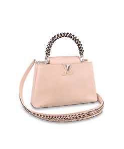 Louis Vuitton Taurillon Leather Capucines PM M55083 Light Pink