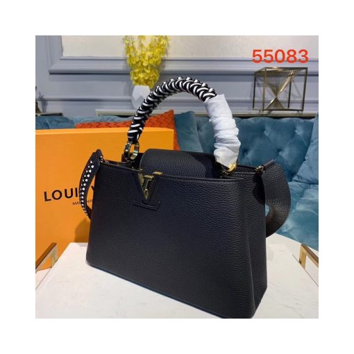 Louis Vuitton Taurillon Leather Capucines PM M55083 Black - Image 3