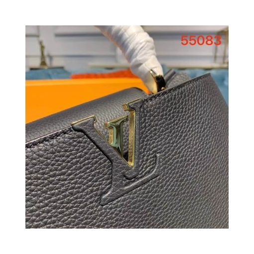Louis Vuitton Taurillon Leather Capucines PM M55083 Black - Image 6