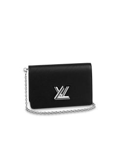 Louis Vuitton Twist Belt Chain Wallet M68559 M68560 Black