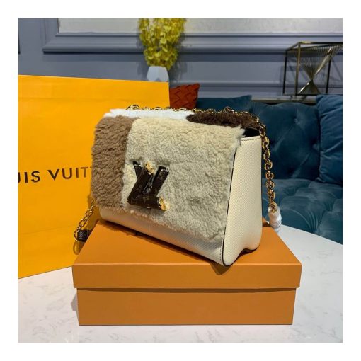 Louis Vuitton Twist MM M55450 In Leather and Shearling - Image 4