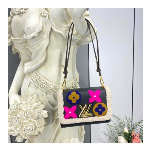 Louis Vuitton Twist MM M56976 In Leather and Shearling - Image 2