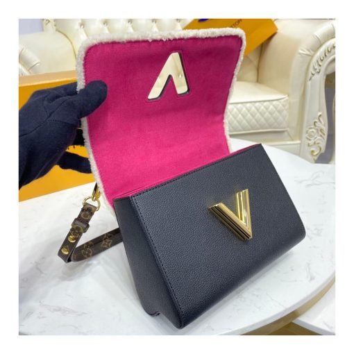 Louis Vuitton Twist MM M56976 In Leather and Shearling - Image 11