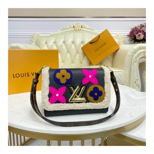 Louis Vuitton Twist MM M56976 In Leather and Shearling - Image 3