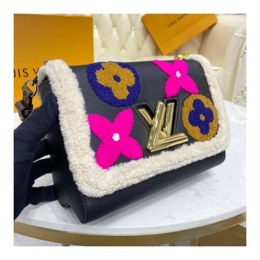 Louis Vuitton Twist MM M56976 In Leather and Shearling - Image 6
