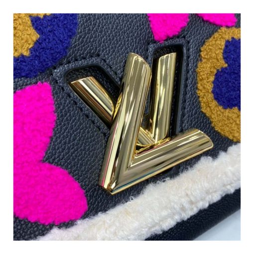 Louis Vuitton Twist MM M56976 In Leather and Shearling - Image 7