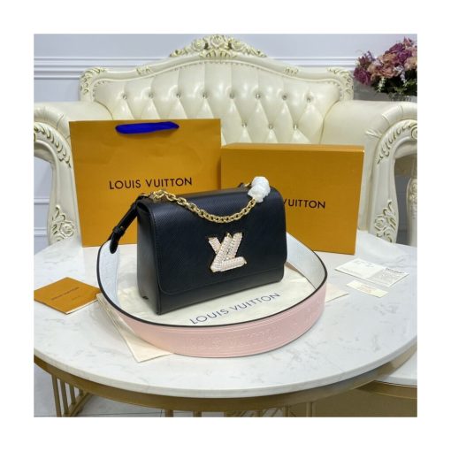 Louis Vuitton Twist MM M57666 M57667 Black - Image 4