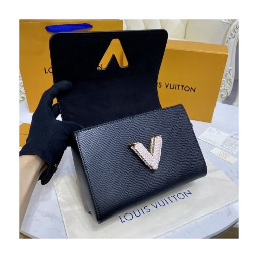 Louis Vuitton Twist MM M57666 M57667 Black - Image 13