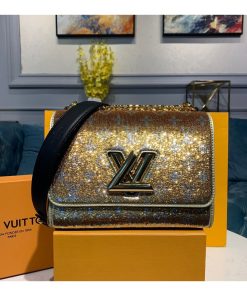 Louis Vuitton Twist MM with Gold Sequins M50282