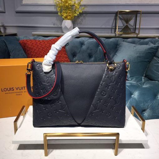 Louis Vuitton V Tote MM M44422 M44397 M44421 Navy Blue - Image 4