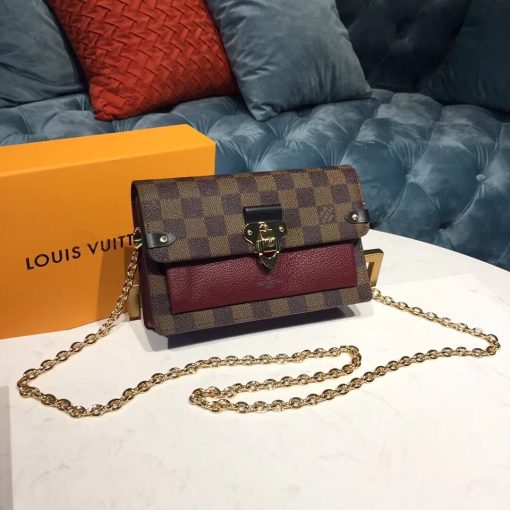 Louis Vuitton Vavin Chain Wallet N60237 N60221 N60222 Burgundy - Image 2