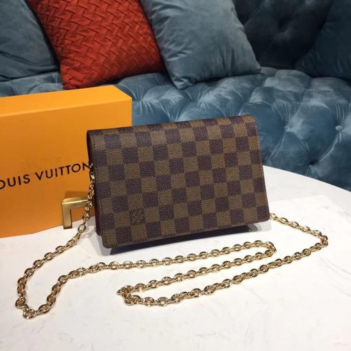 Louis Vuitton Vavin Chain Wallet N60237 N60221 N60222 Burgundy - Image 4