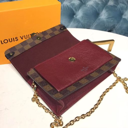 Louis Vuitton Vavin Chain Wallet N60237 N60221 N60222 Burgundy - Image 10