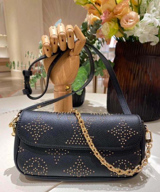 Louis Vuitton Wallet on Chain Ivy Bag M82653 Black Monogram Empreinte With Studs - Image 3