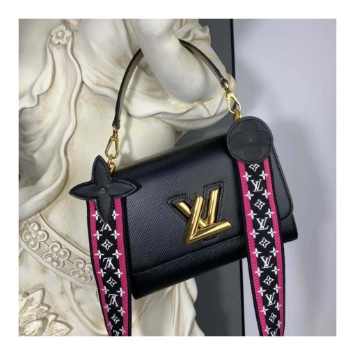 Louis Vuitton Wide Embroidered Strap Twist PM M57049 Black - Image 2