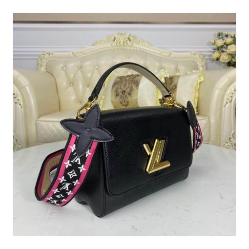 Louis Vuitton Wide Embroidered Strap Twist PM M57049 Black - Image 4