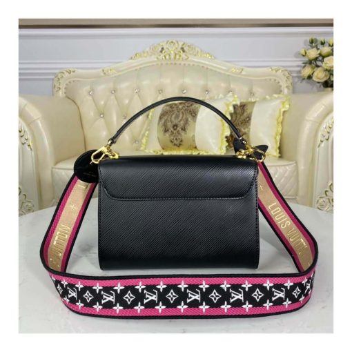 Louis Vuitton Wide Embroidered Strap Twist PM M57049 Black - Image 5