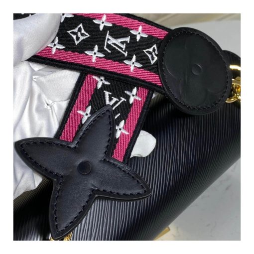 Louis Vuitton Wide Embroidered Strap Twist PM M57049 Black - Image 9