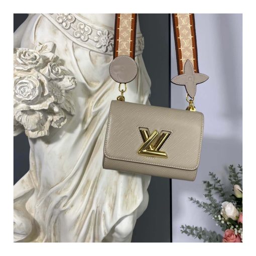 Louis Vuitton Wide Embroidered Strap Twist PM M57049 Grey