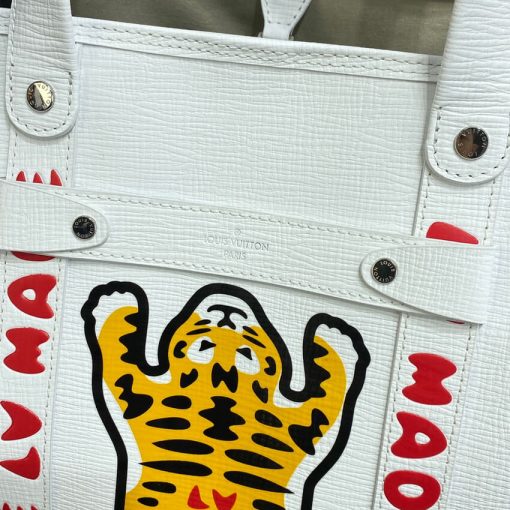 Louis Vuitton x Nigo Tote Journey M59366 White - Image 12