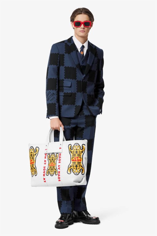 Louis Vuitton x Nigo Tote Journey M59366 White - Image 3