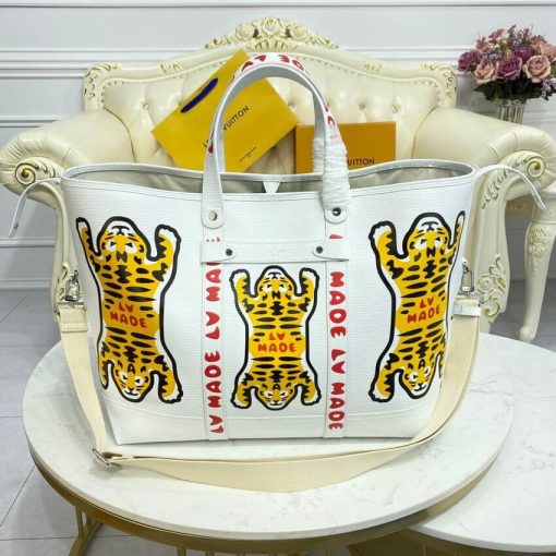 Louis Vuitton x Nigo Tote Journey M59366 White - Image 7